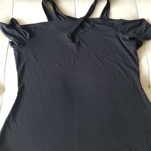 Cold Shoulder Criss Cross Front Top